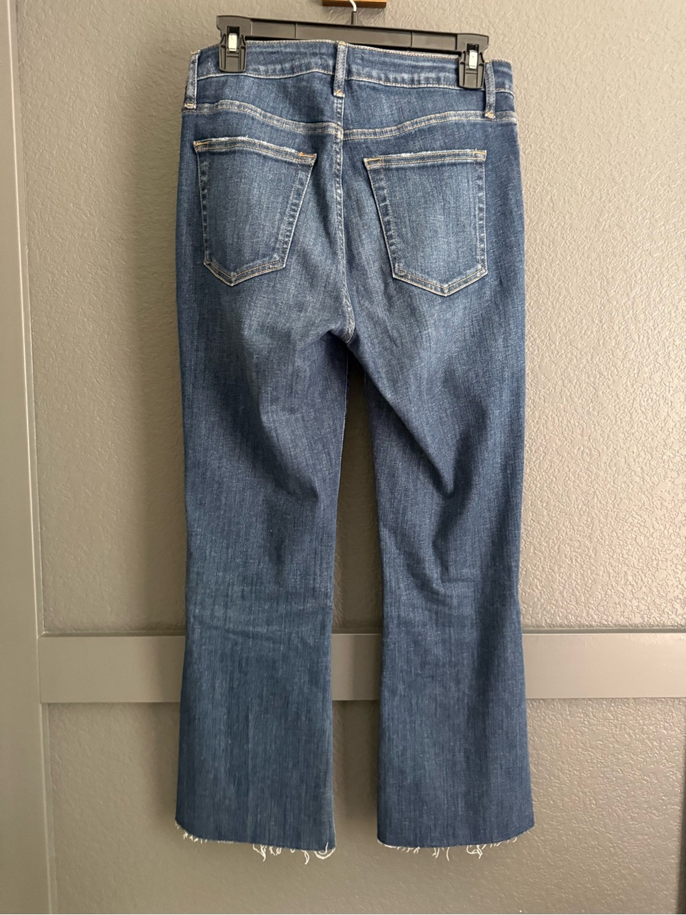 FRAME • Slim palazzo crop wide leg jeans raw hem size 28 stretch - Picture 4 of 7